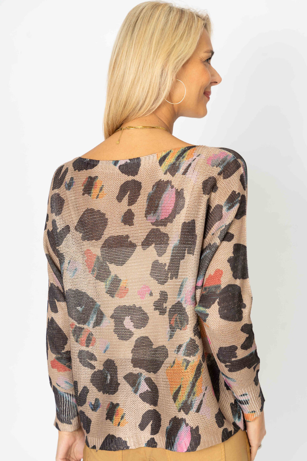 Leopard batwing sweater
