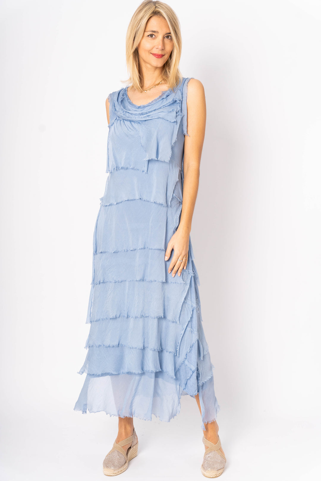 2031 Silk maxi Ruffle Dress