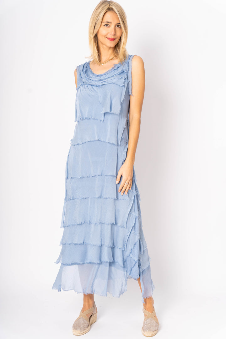 2031 Silk maxi Ruffle Dress