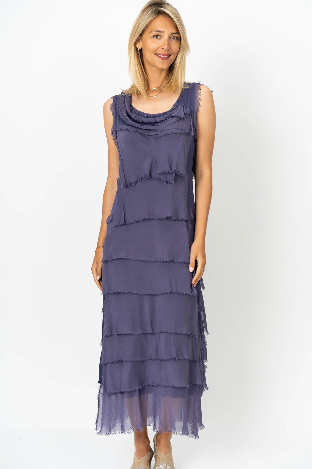2031 Silk maxi Ruffle Dress