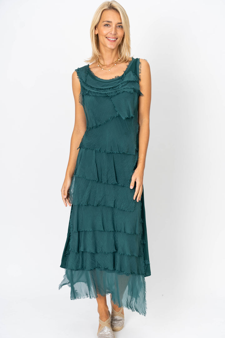 2031 Silk maxi Ruffle Dress