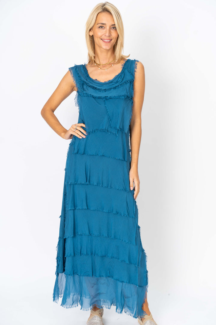 2031 Silk maxi Ruffle Dress