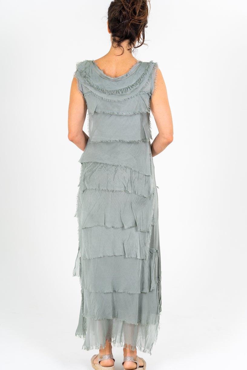 2031 Silk maxi Ruffle Dress