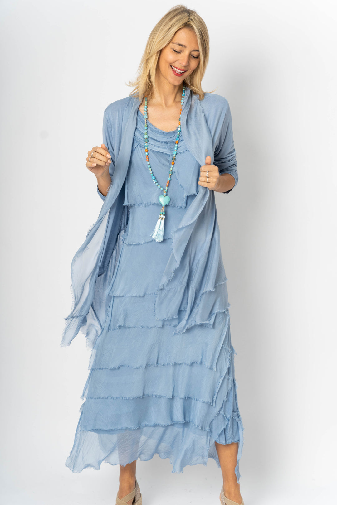 2031 Silk maxi Ruffle Dress