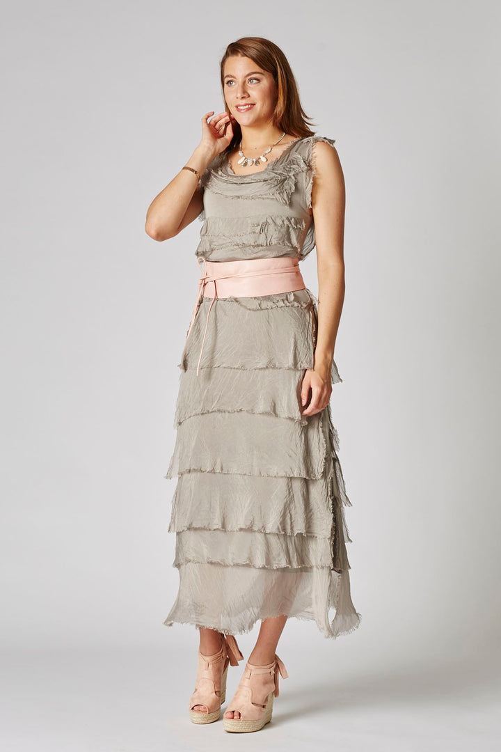 2031 Silk maxi Ruffle Dress