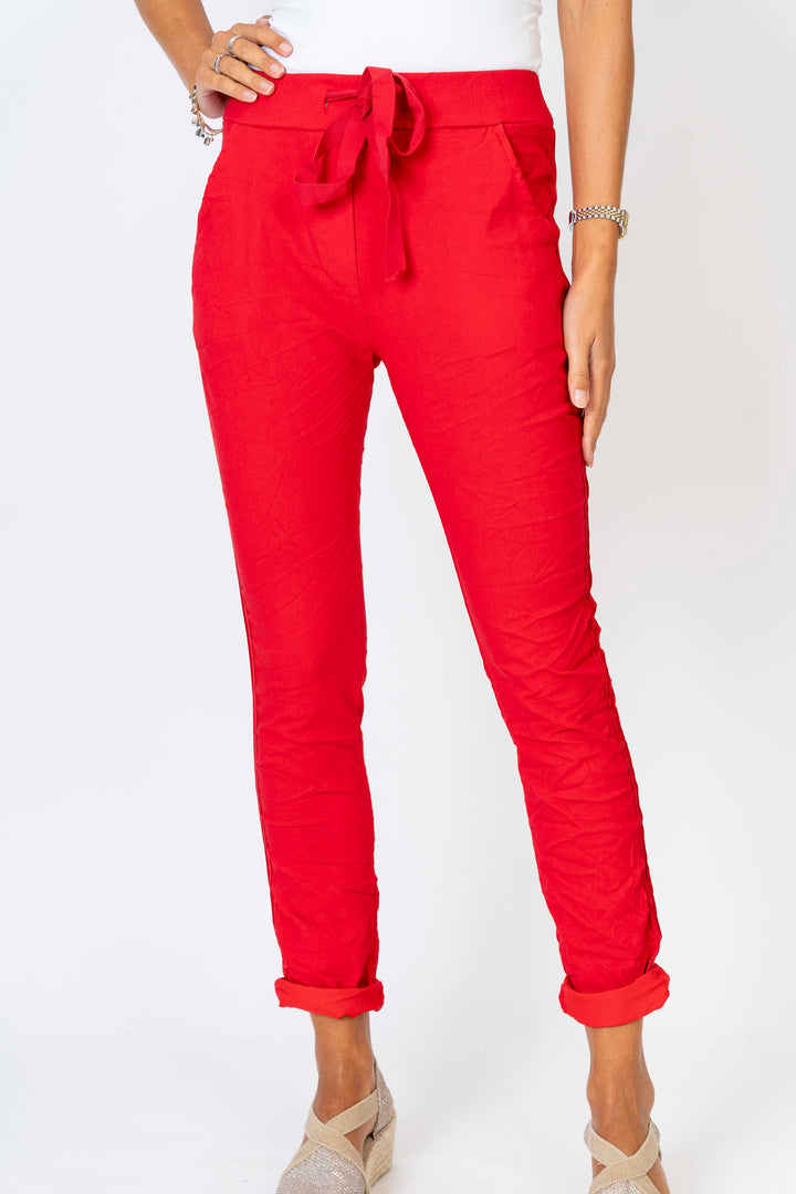 2120HW - Italian Jogger pants with Satin Ribbon