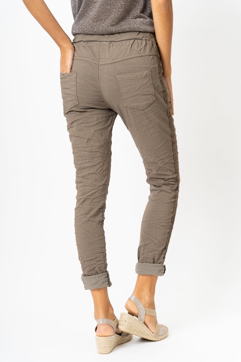 2120HW - Italian Jogger pants with Satin Ribbon