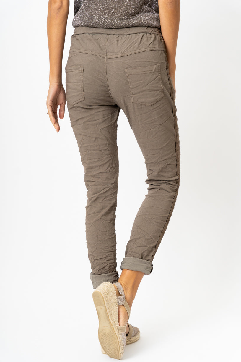 2120HW - Italian Jogger pants with Satin Ribbon