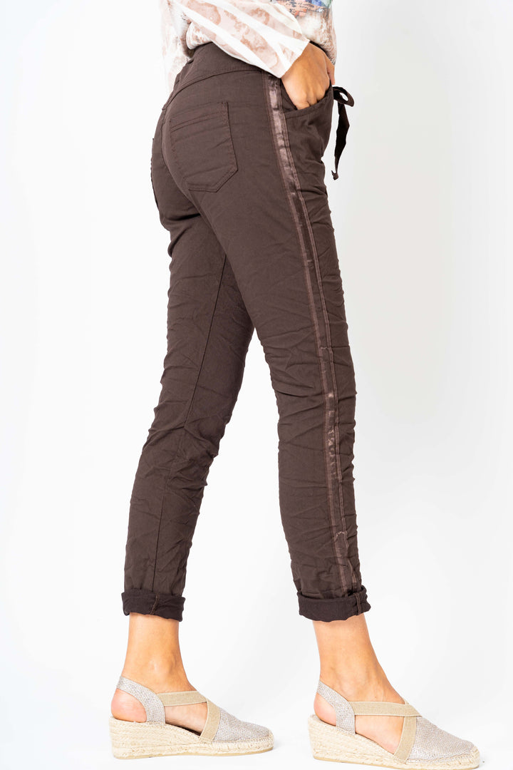 2120HW - Italian Jogger pants with Satin Ribbon