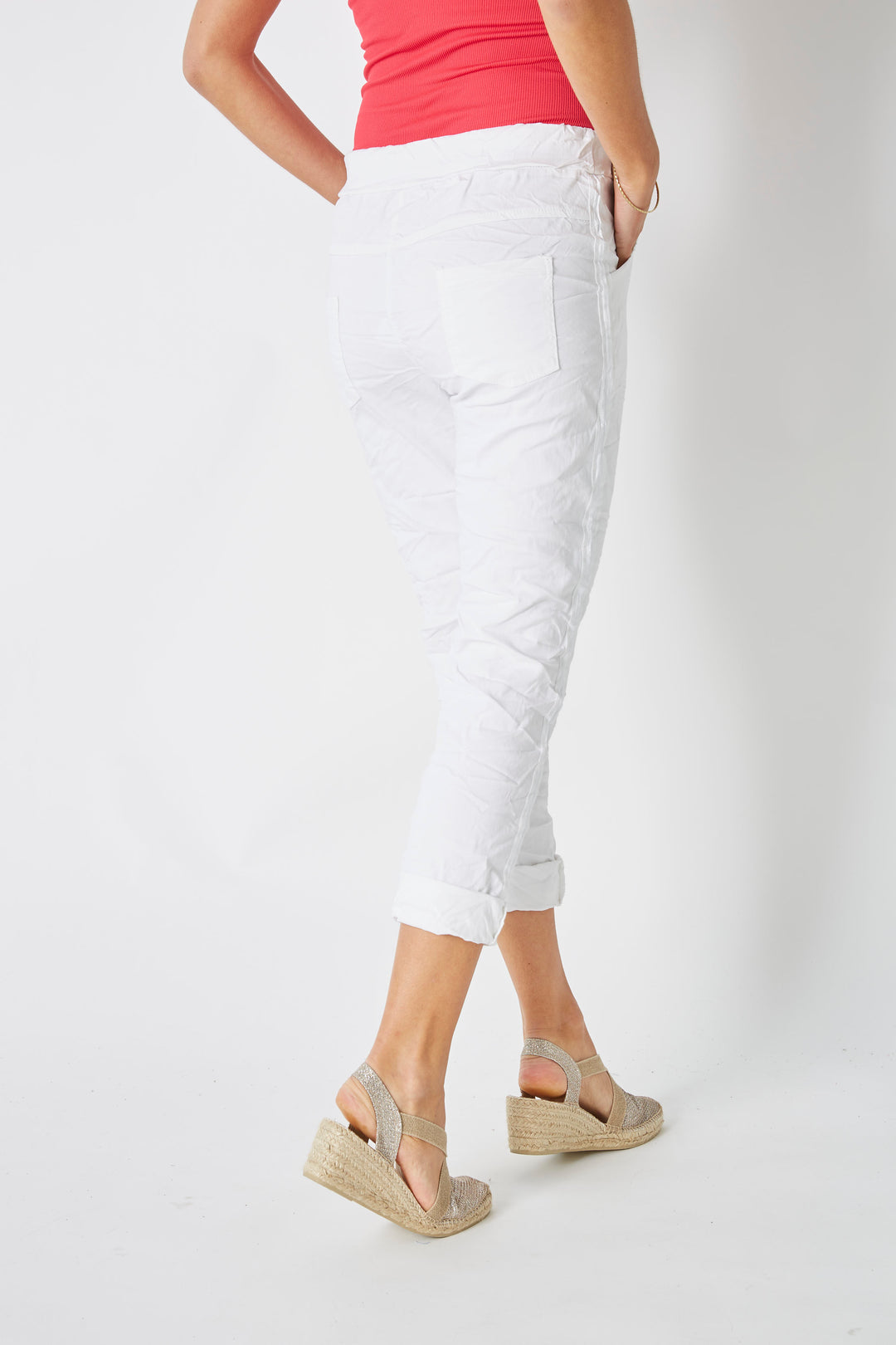 2120HW - Italian Jogger pants with Satin Ribbon