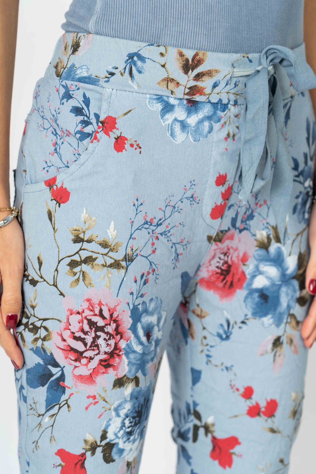 21622 Flower Print Stretchy Pant