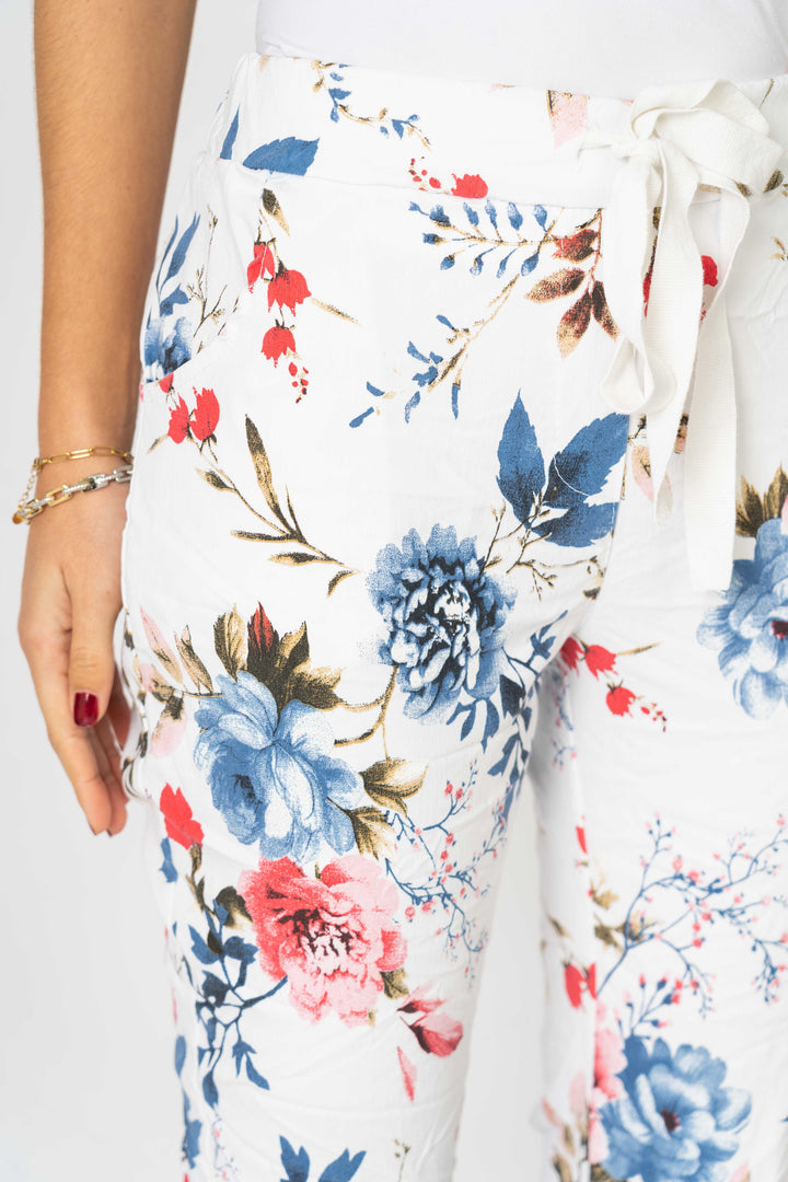 21622 Flower Print Stretchy Pant