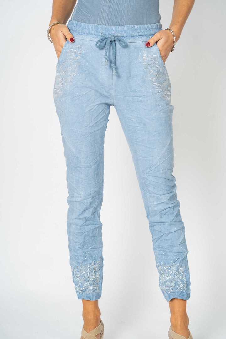 21655 "Cheetah" Rhinestone Stretchy Pant