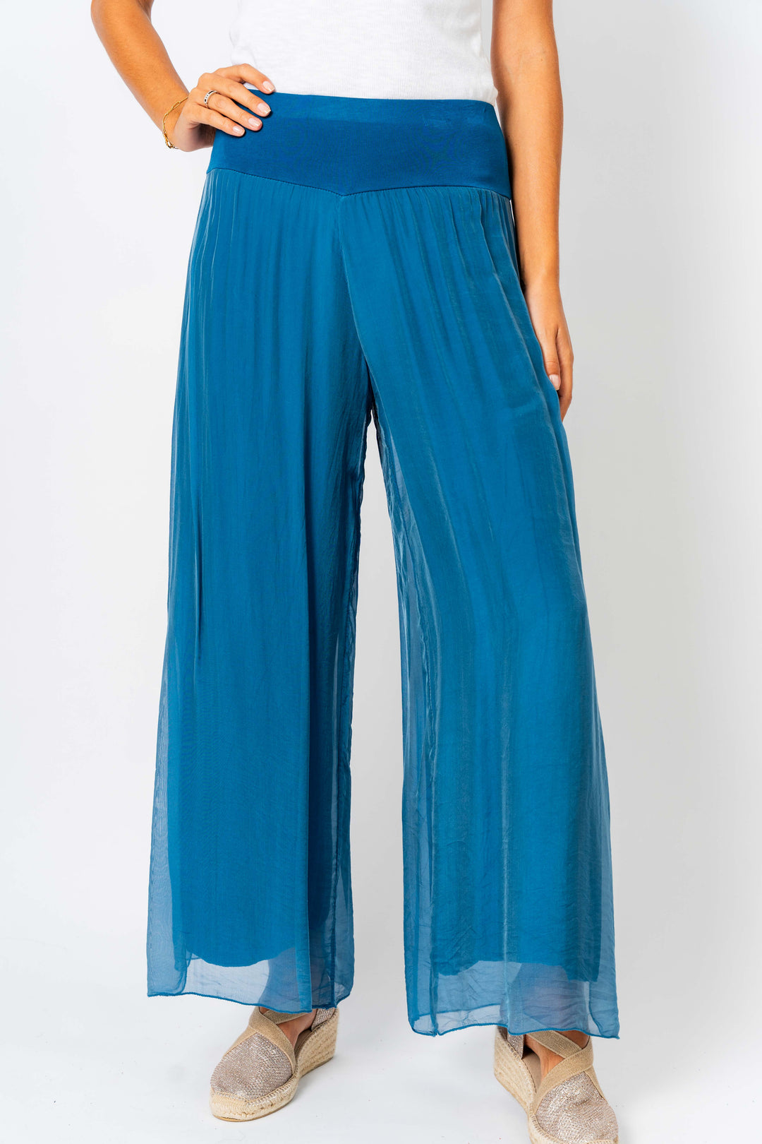 2184 - Silk Pant Slit on side