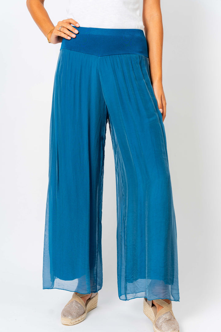 2184 - Silk Pant Slit on side