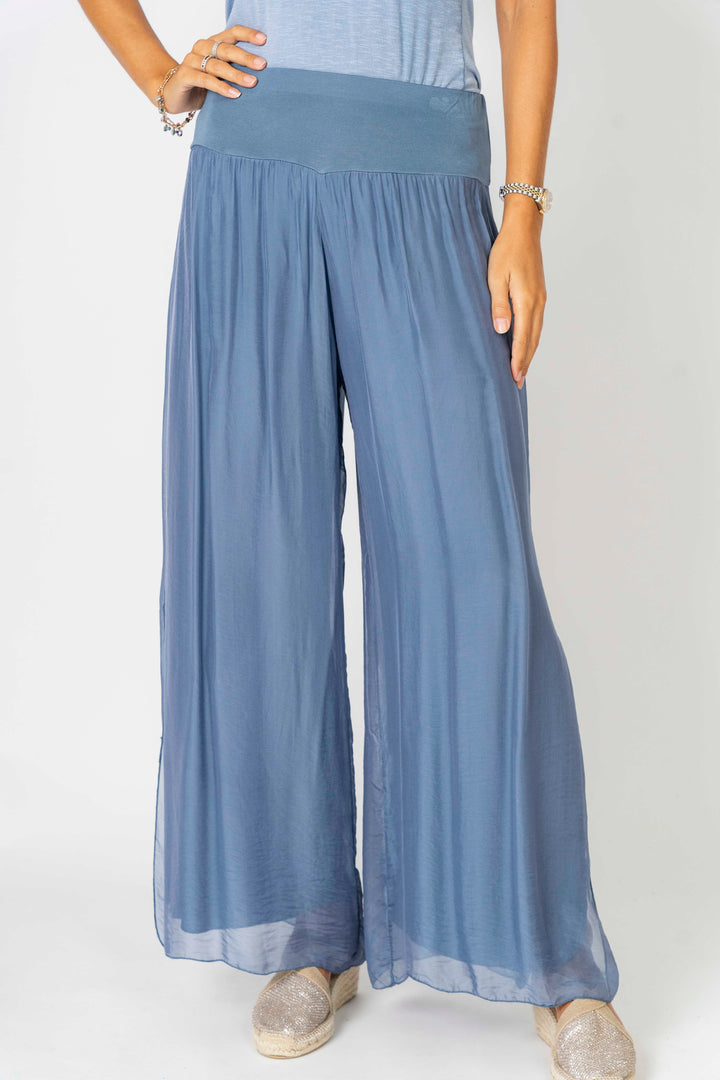 2184 - Silk Pant Slit on side