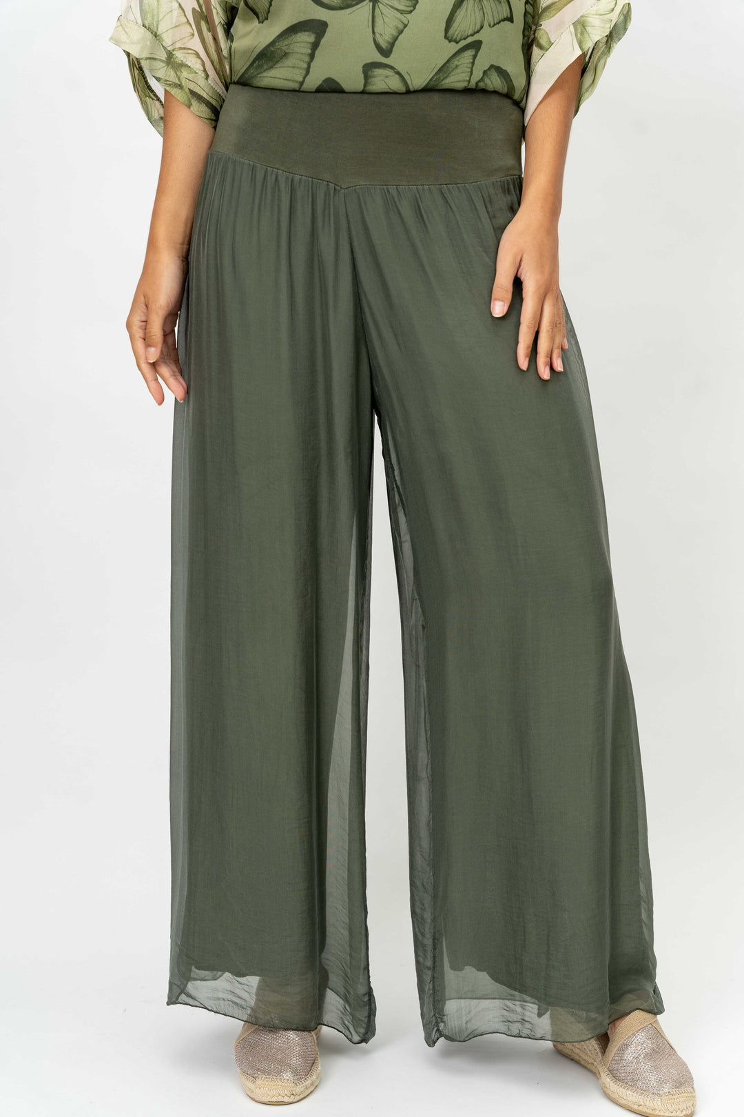 2184 - Silk Pant Slit on side