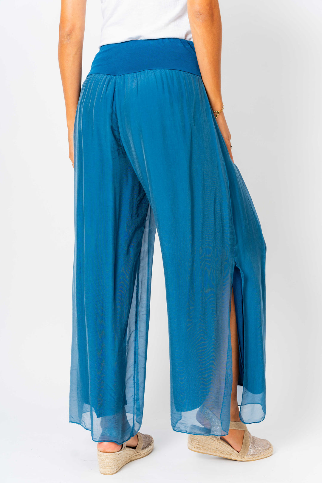 2184 - Silk Pant Slit on side
