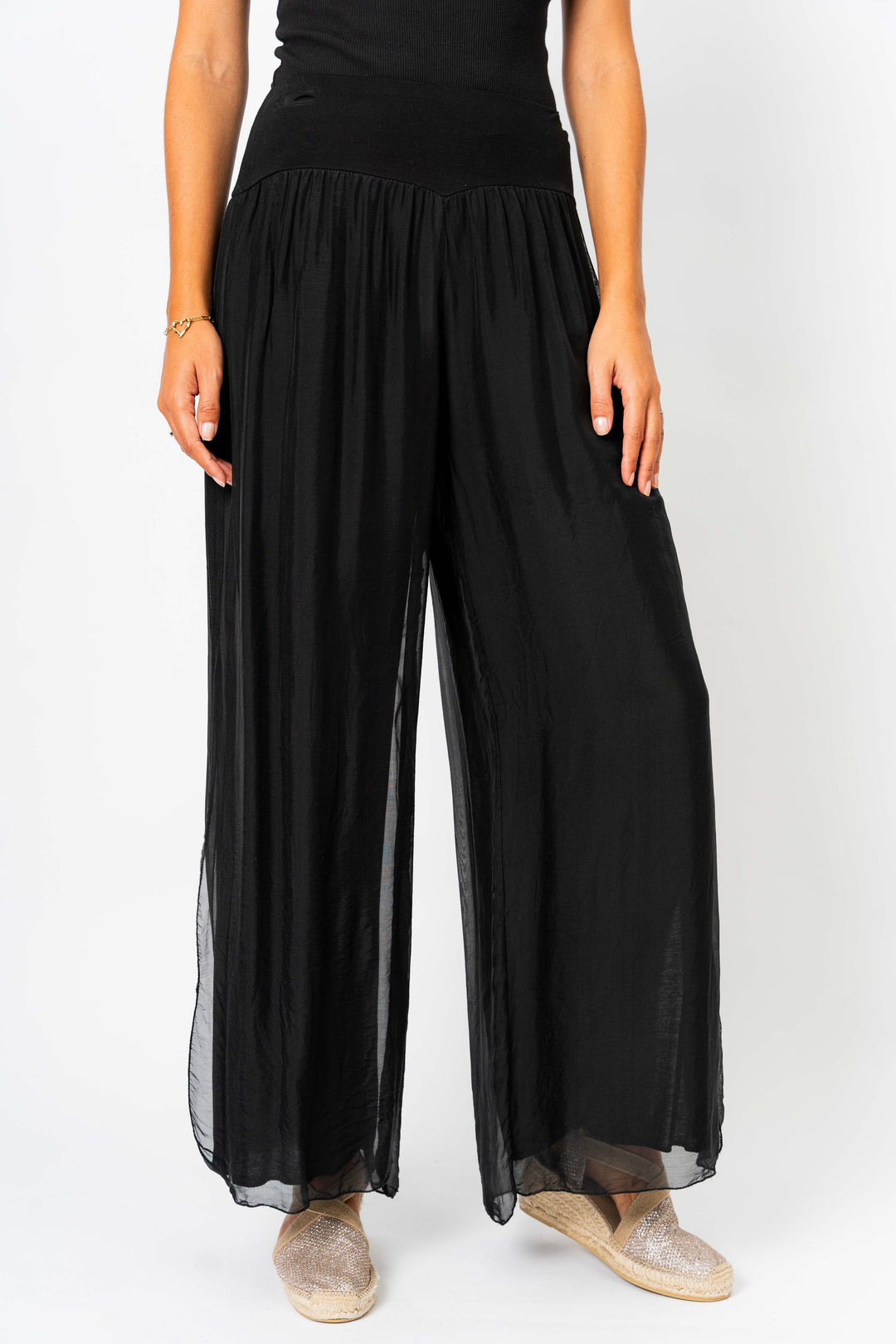 2184 - Silk Pant Slit on side