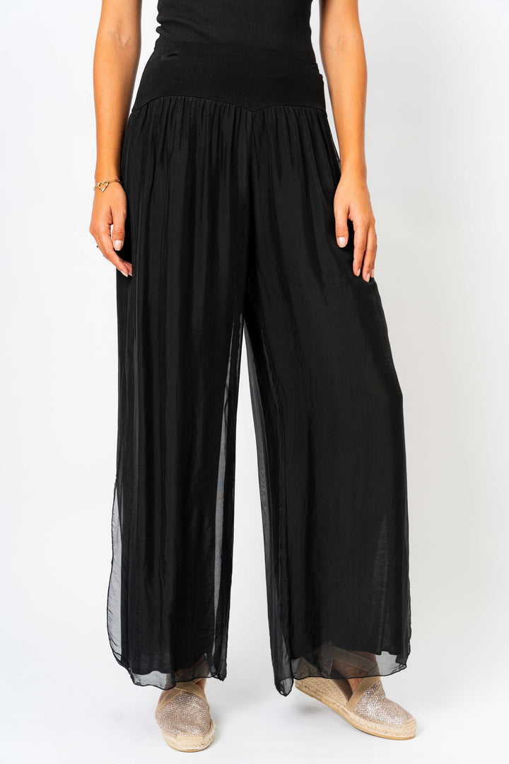 2184 - Silk Pant Slit on side
