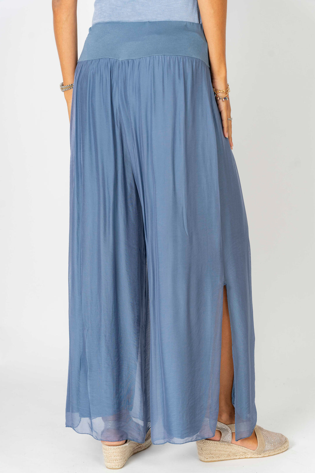 2184 - Silk Pant Slit on side