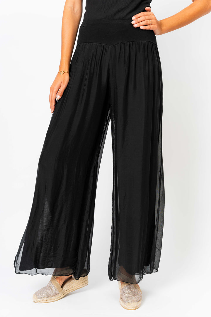 2184 - Silk Pant Slit on side