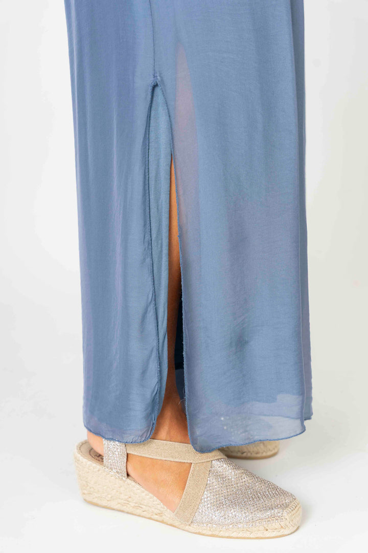 2184 - Silk Pant Slit on side
