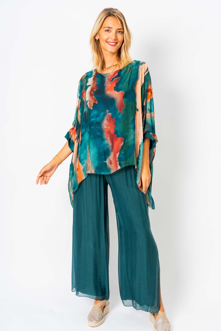 2184 - Silk Pant Slit on side