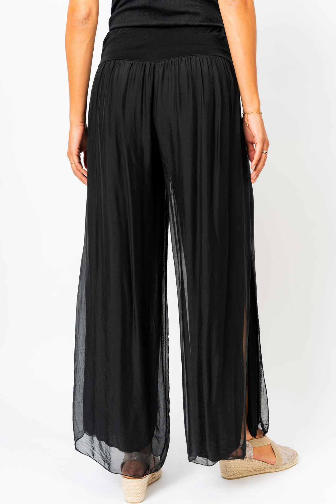 2184 - Silk Pant Slit on side