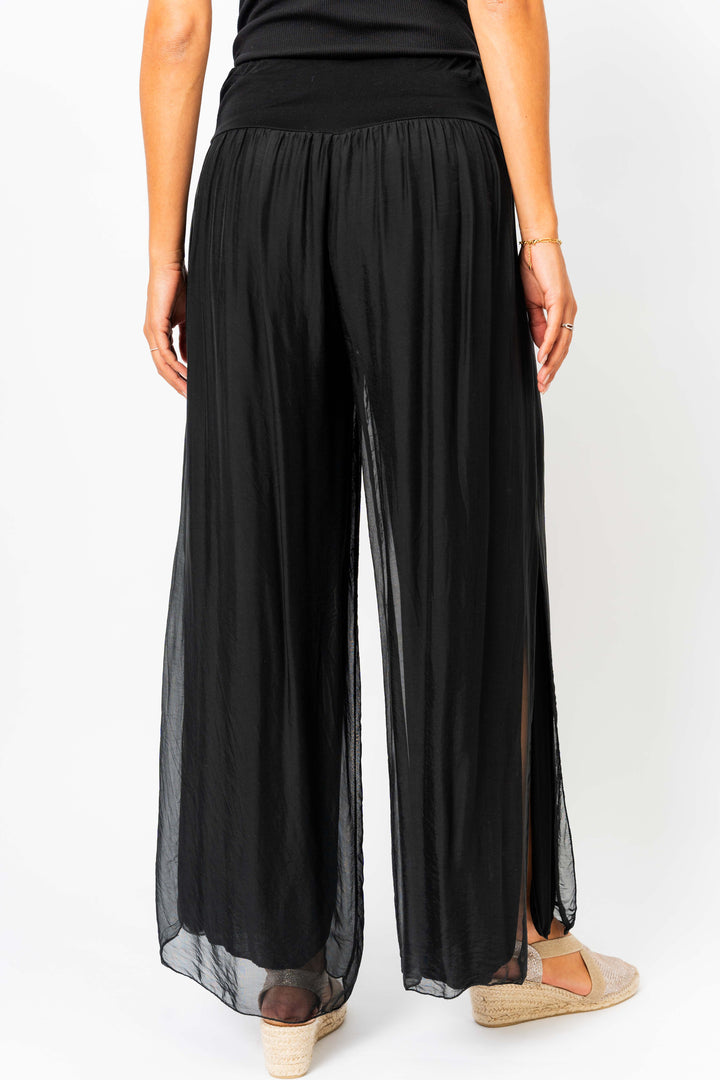 2184 - Silk Pant Slit on side