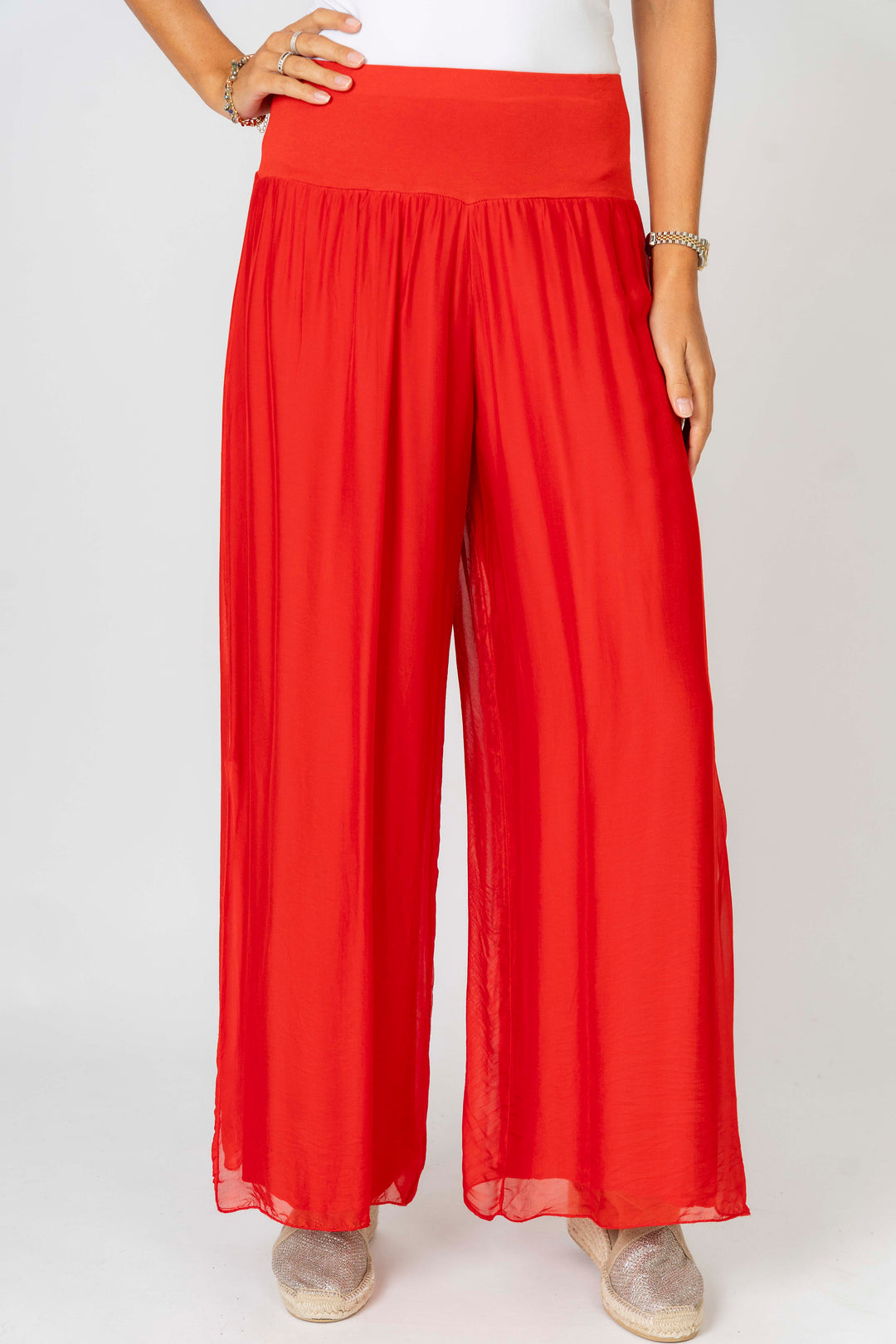 2184 - Silk Pant Slit on side