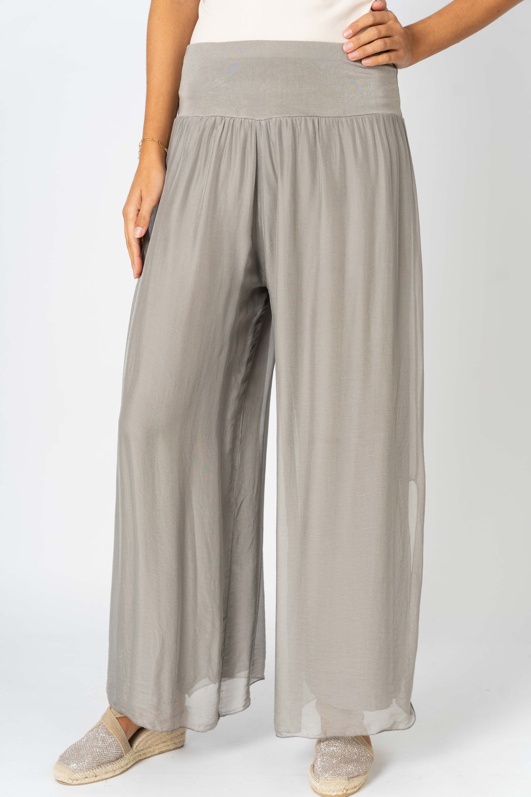 2184 - Silk Pant Slit on side