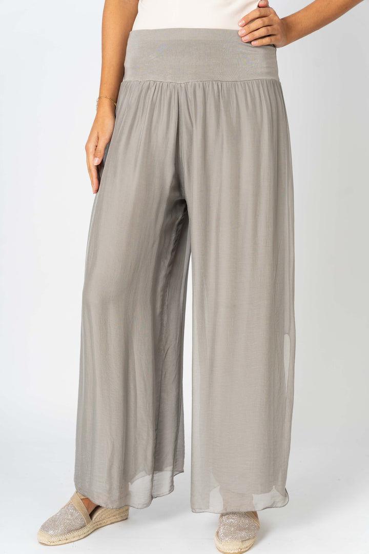 2184 - Silk Pant Slit on side