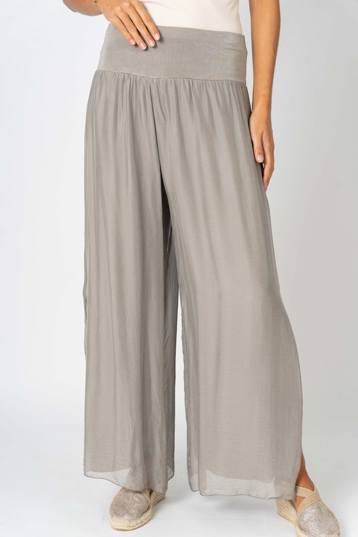 2184 - Silk Pant Slit on side