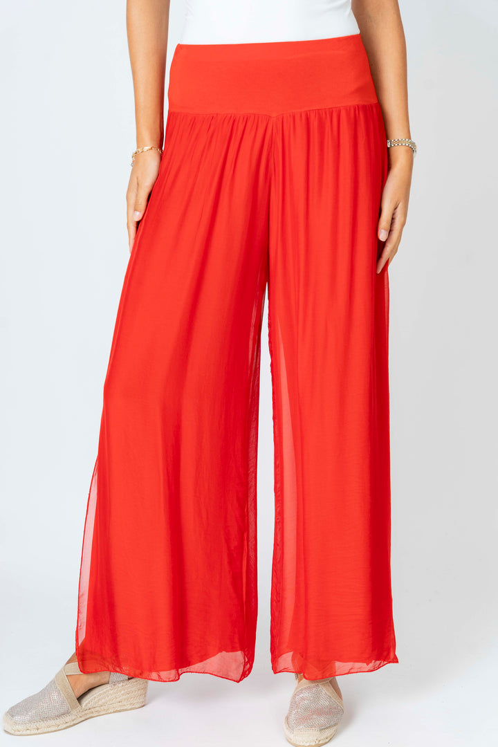 2184 - Silk Pant Slit on side