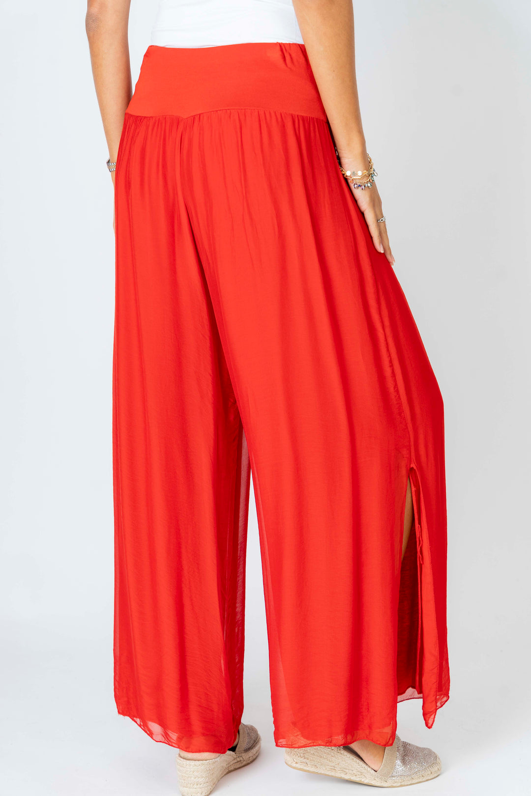 2184 - Silk Pant Slit on side