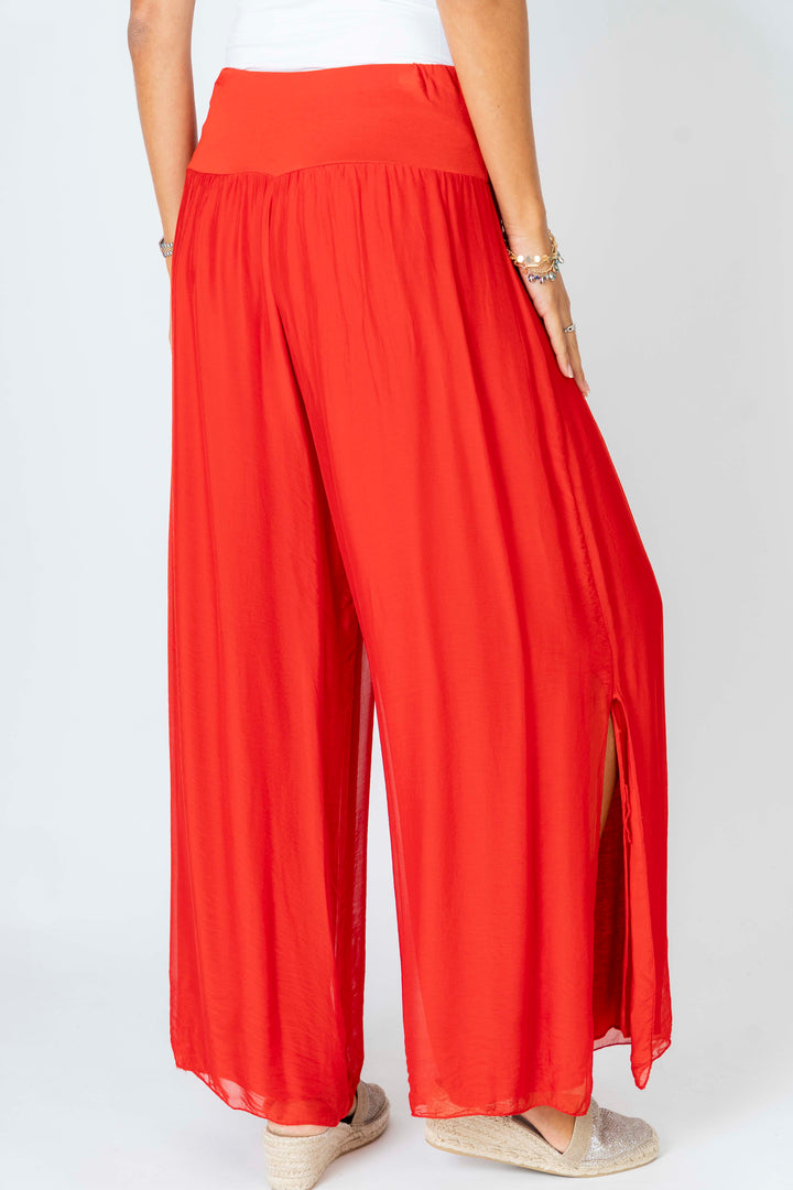 2184 - Silk Pant Slit on side