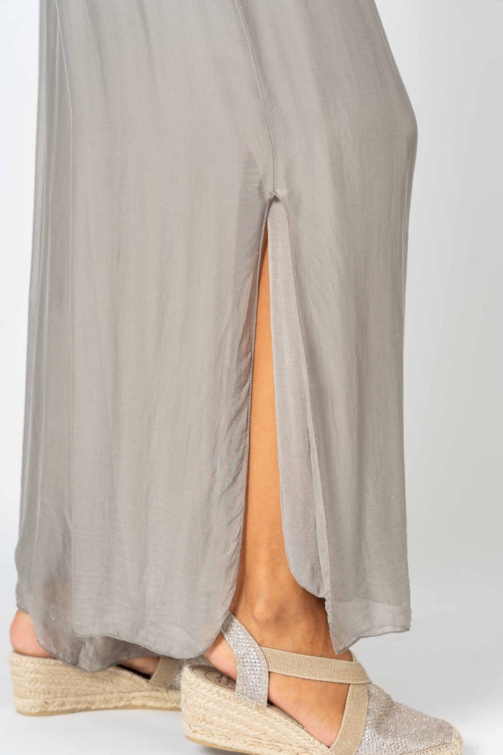 2184 - Silk Pant Slit on side
