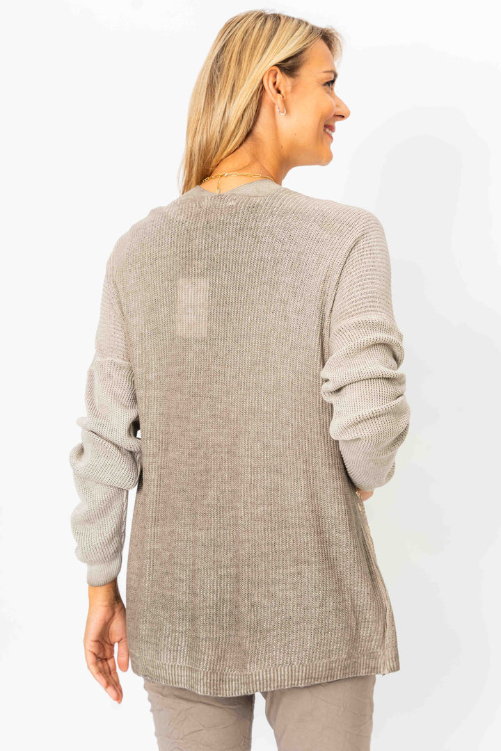 28099 - Gold shimmer knitted Cardigan