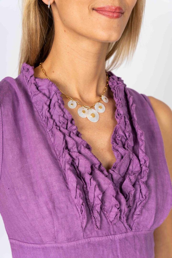 3131 V-Neck Linen Dress