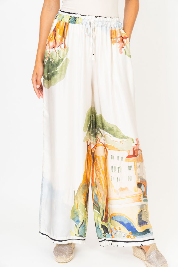 9826 "Village" Print Palazzo