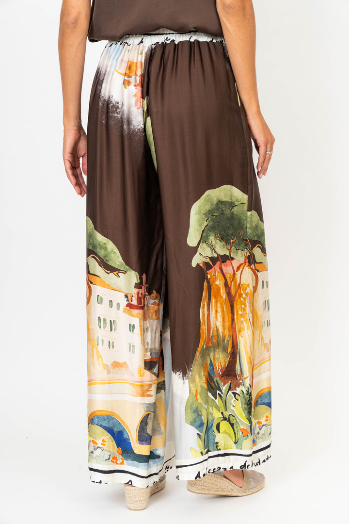 9826 "Village" Print Palazzo