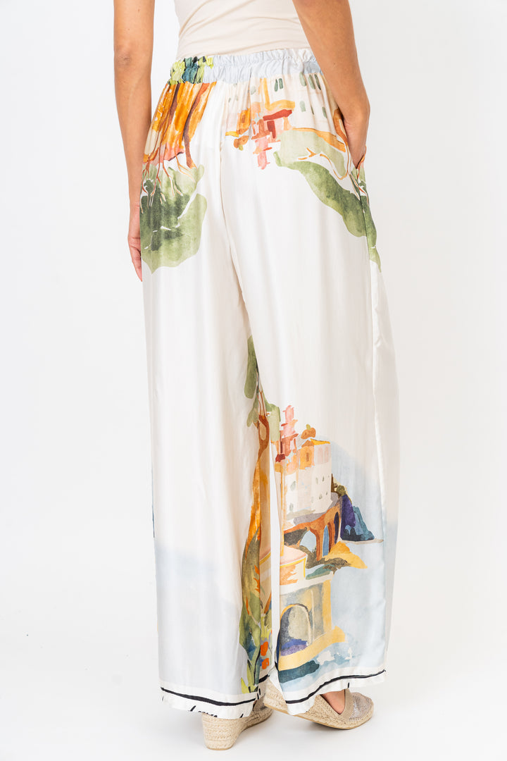 9826 "Village" Print Palazzo