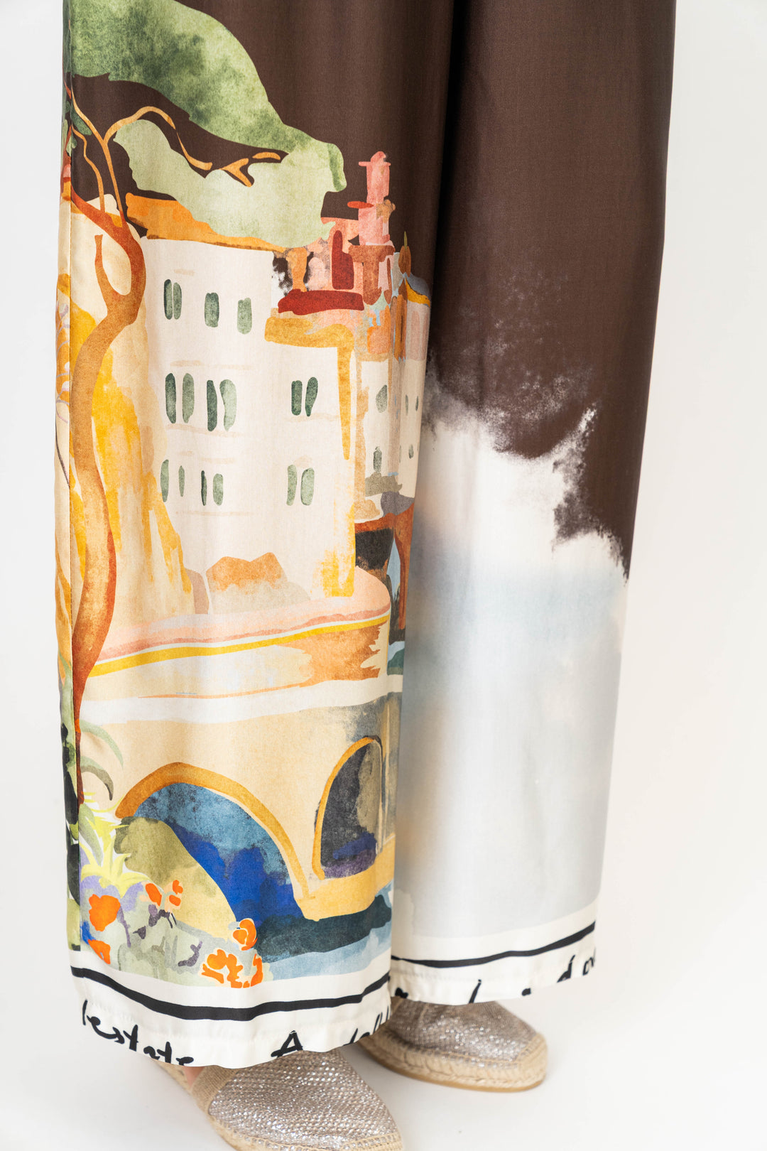 9826 "Village" Print Palazzo