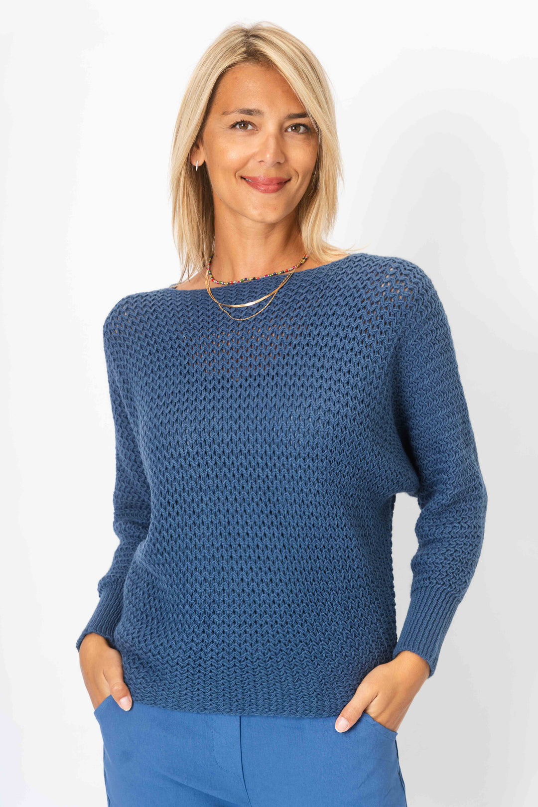 7758PL - Open Knit Sweater