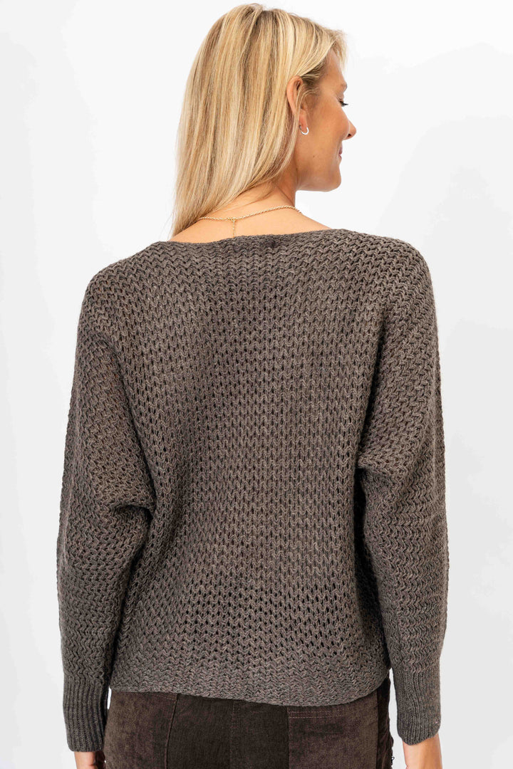 7758PL - Open Knit Sweater
