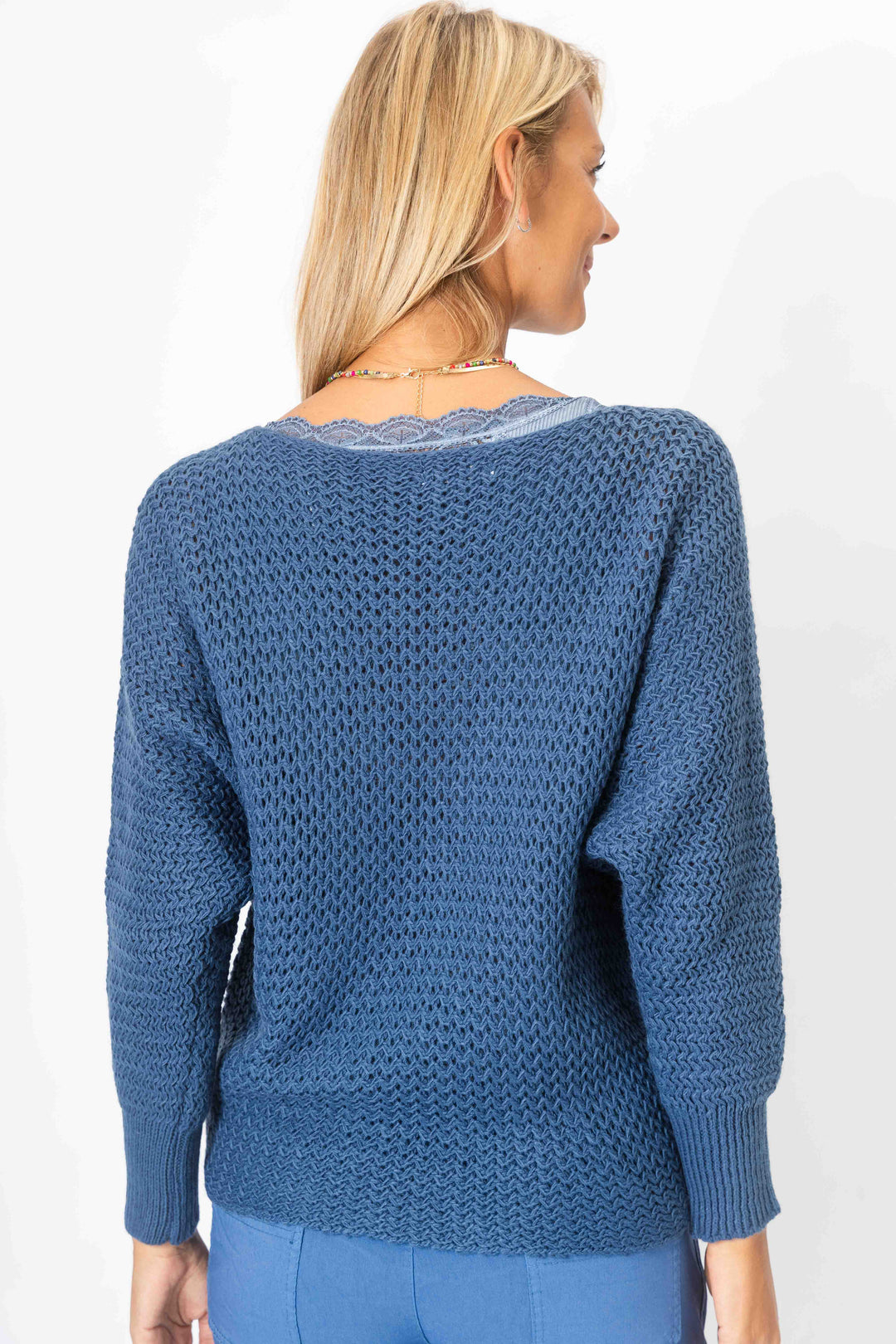 7758PL - Open Knit Sweater