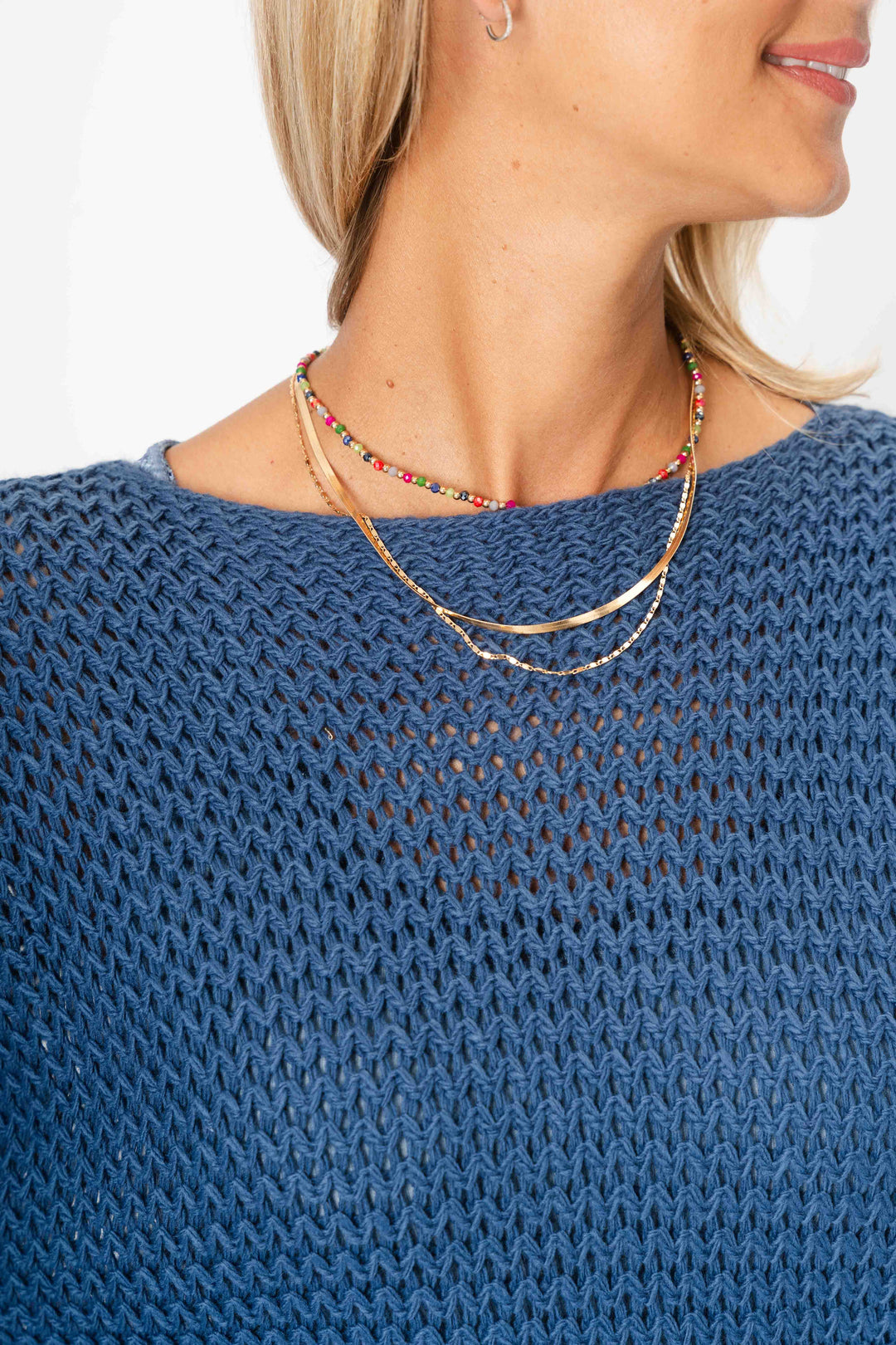 7758PL - Open Knit Sweater