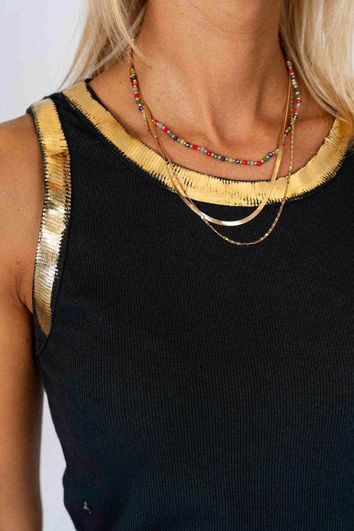 83775 Metallic Foil Detailed Ribbed Italian Tank