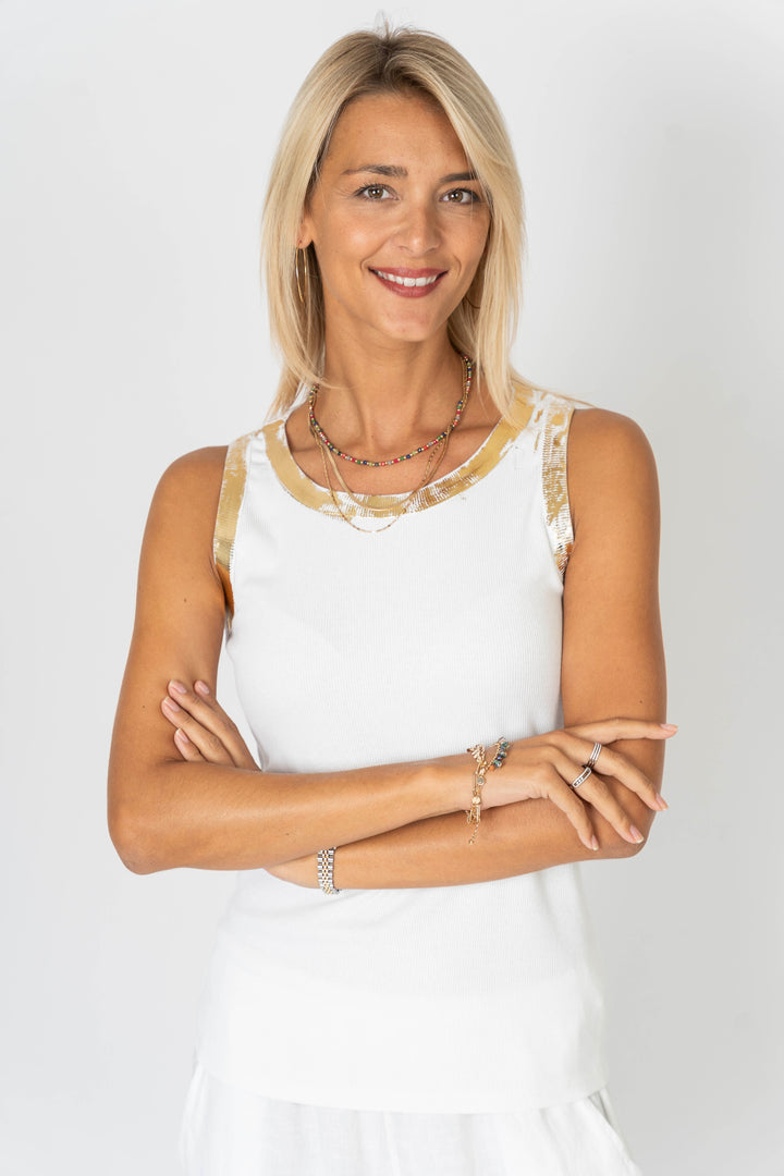 83775 Metallic Foil Detailed Ribbed Italian Tank